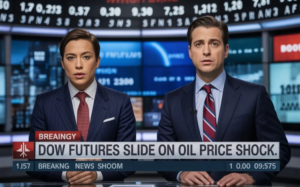 : "Dow Futures Slide on Oil Price Shock."