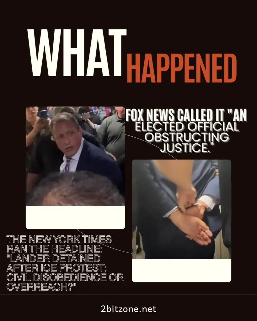 #LanderArrested, #ICEProtest.