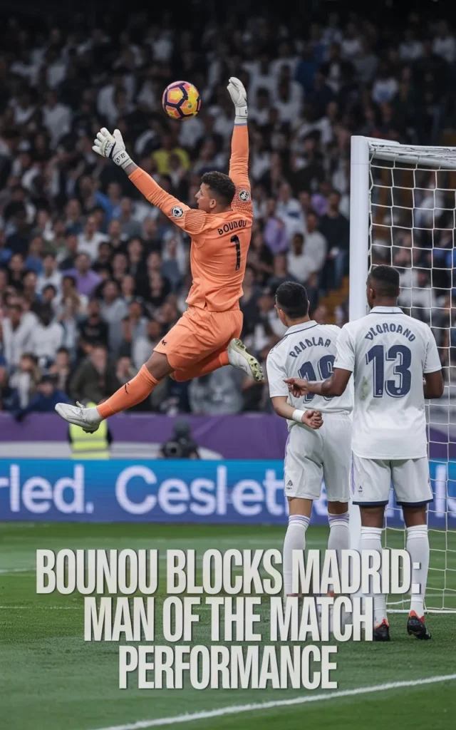 "Bounou Blocks Madrid: Man of the Match Performance"