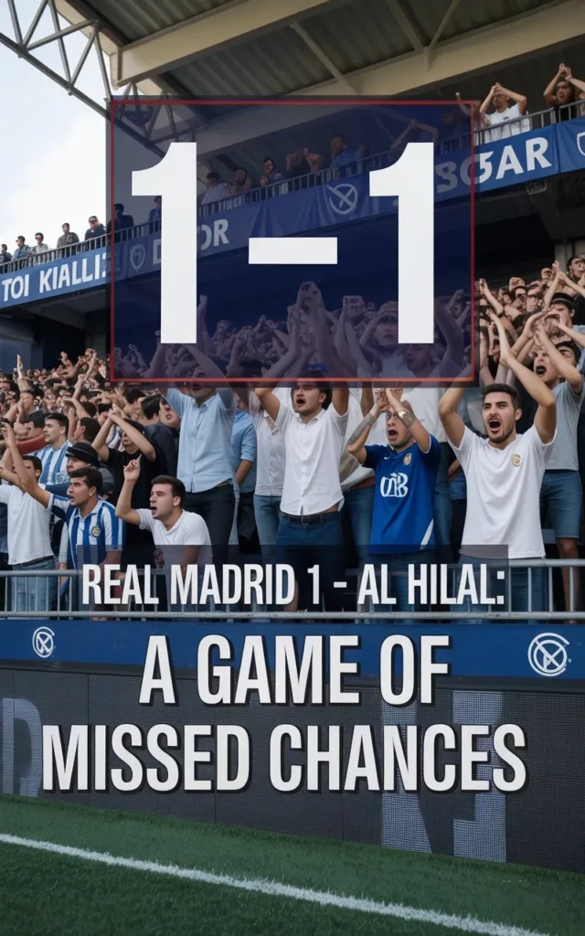 "Real Madrid 1 - 1 Al Hilal: A Game of Missed Chances"