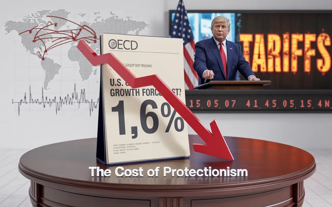 OECD Slashes U.S. Growth Forecast to 1.6% as Trump Tariffs Threaten Global Economy