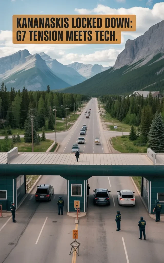 "Kananaskis Locked Down: G7 Tension Meets Tech."