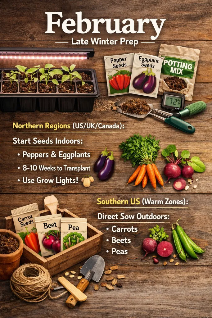 February Early Spring Vegetable Planting Chart