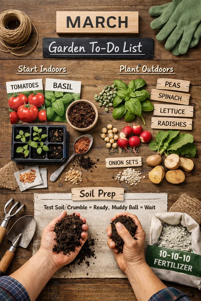 March Early Spring Vegetable Planting Chart