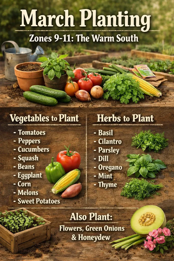 March Planting Zones 9 11 The Warm South