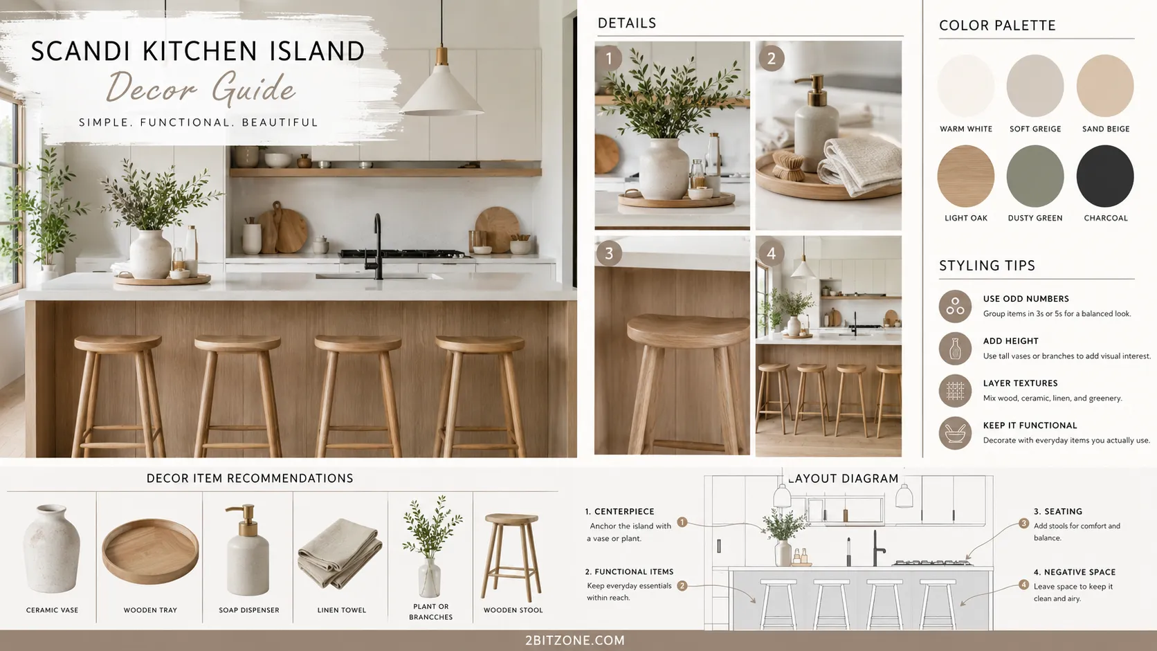 Art Deco Kitchen Island Decor