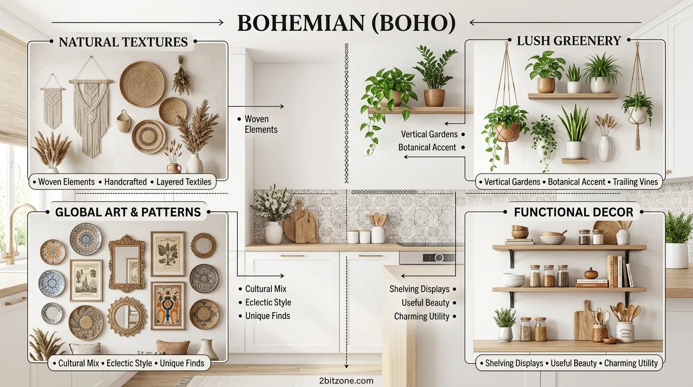 Bohemian Boho Kitchen Wall Decor