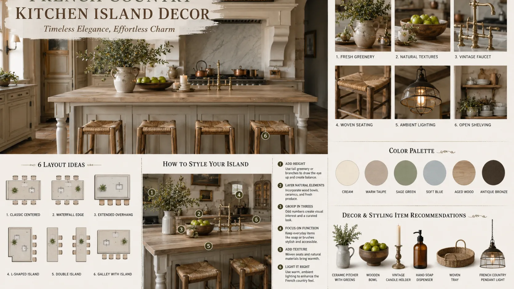Boho Eclectic Kitchen Island Decor