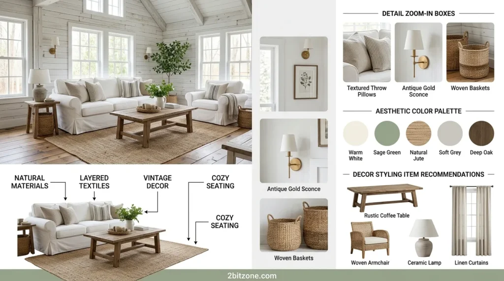 Bright Farmhouse Living Room
