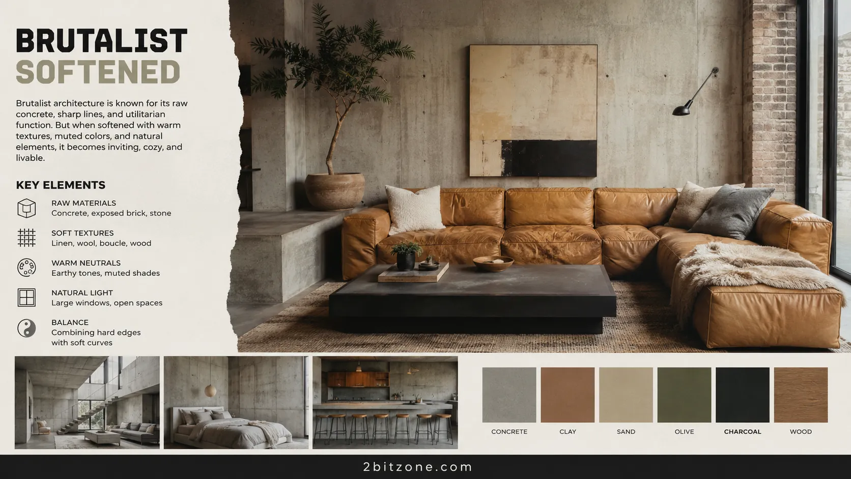Brutalist Softened Outdated Living Room Couch Colors