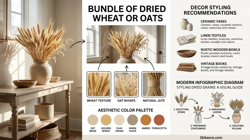 Bundle Of Dried Wheat Or Oats