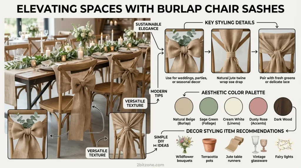 Burlap Chair Sashes