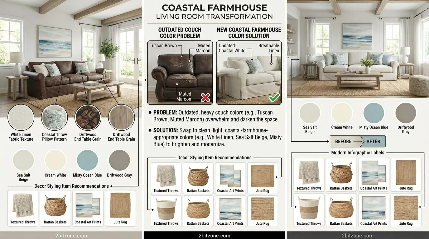 Coastal Farmhouse Farmhouse Coastal Living Room