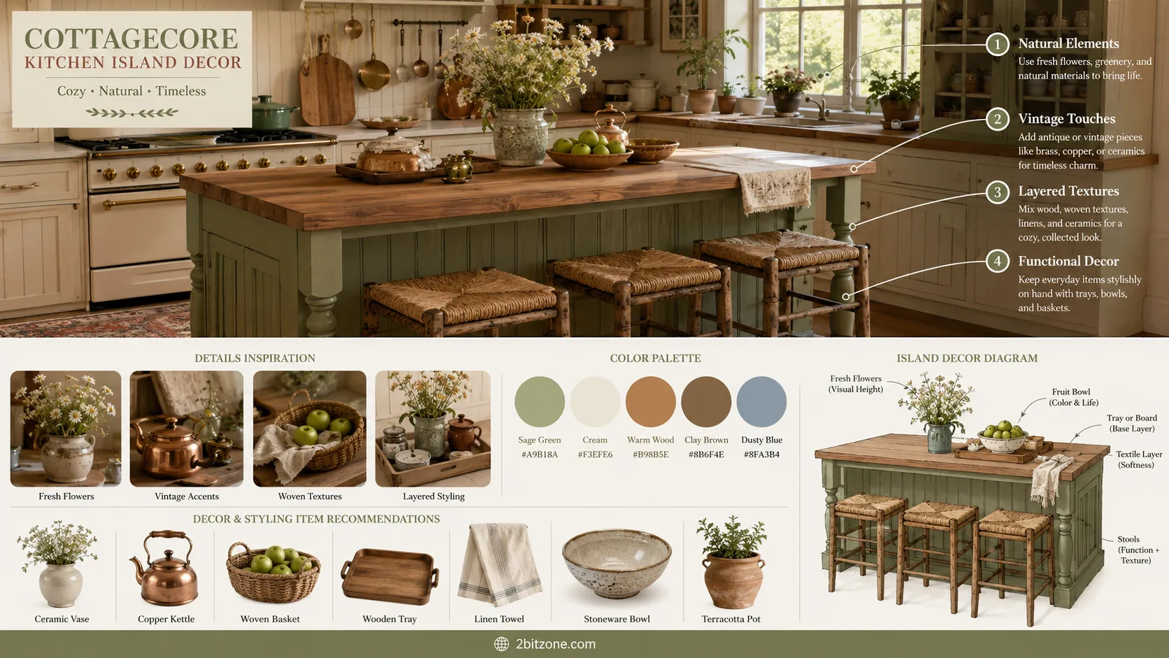 Cottagecore Kitchen Island A Decor