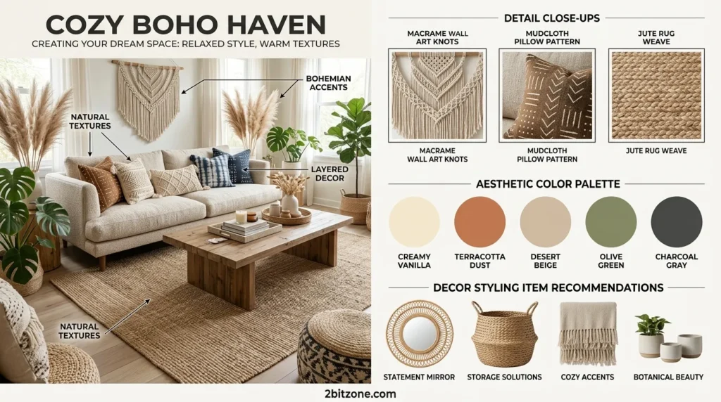 Cozy Boho Living Room