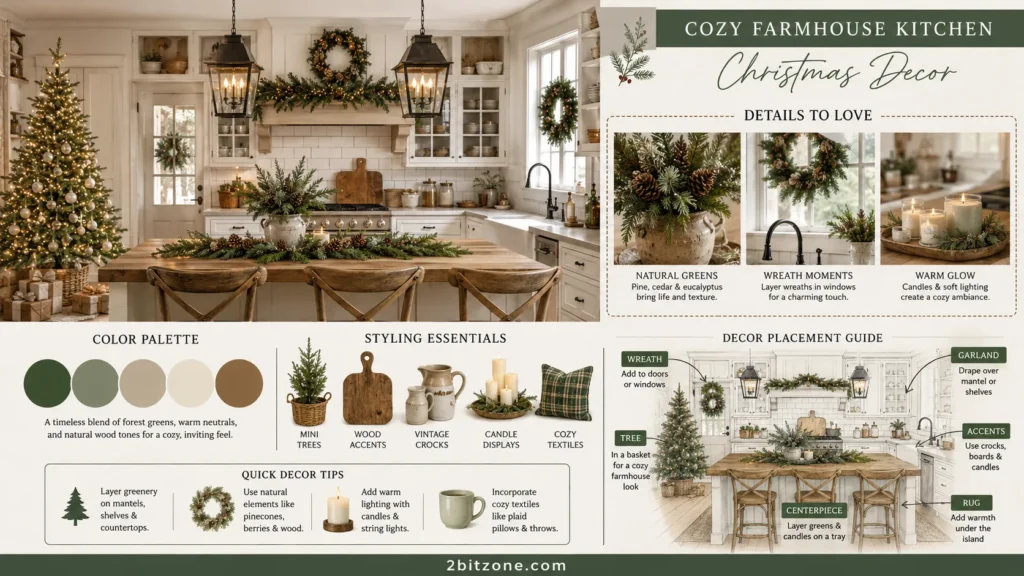 Cozy Farmhouse Kitchen Christmas Decor