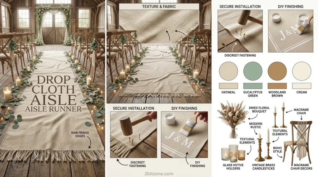 Drop Cloth Aisle Runner 1