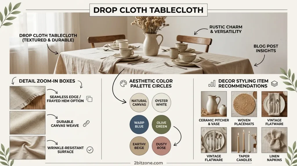 Drop Cloth Tablecloth