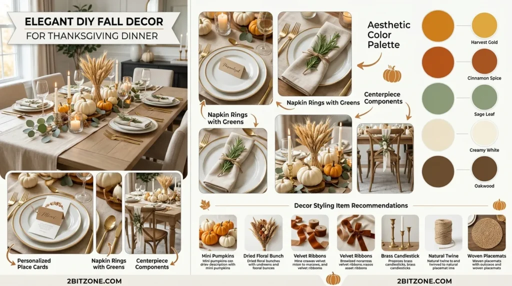 Elegant Diy Fall Decor For Thanksgiving Dinner 2