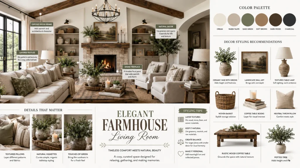 Elegant Farmhouse Living Room