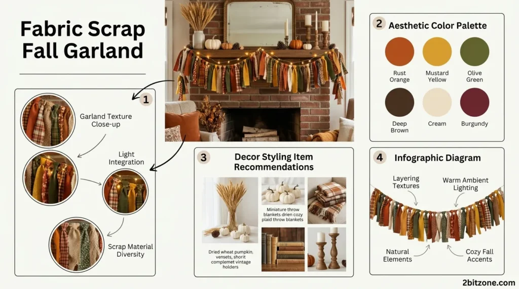 Fabric Scrap Fall Garland
