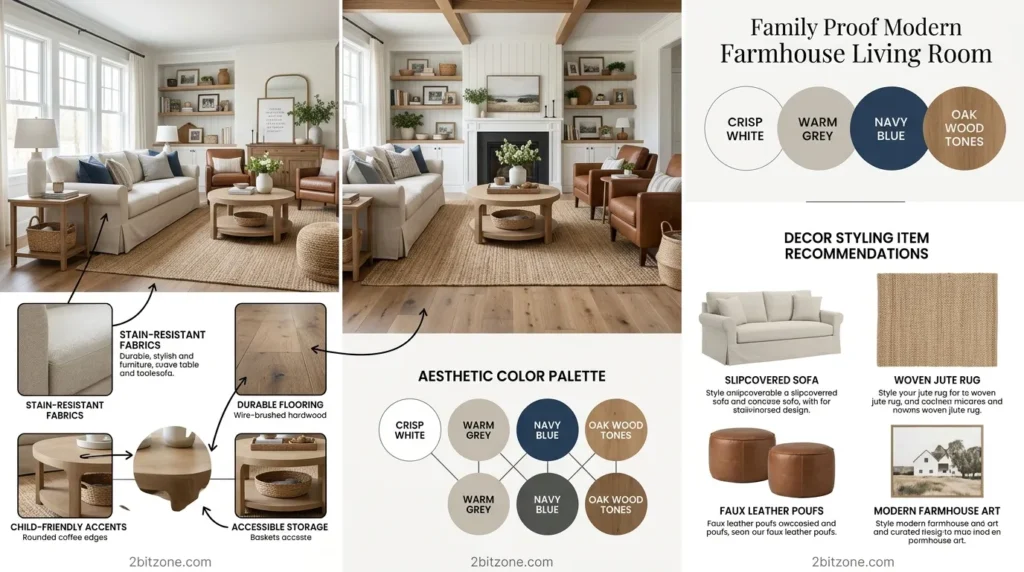Family Proof Modern Farmhouse Living Room