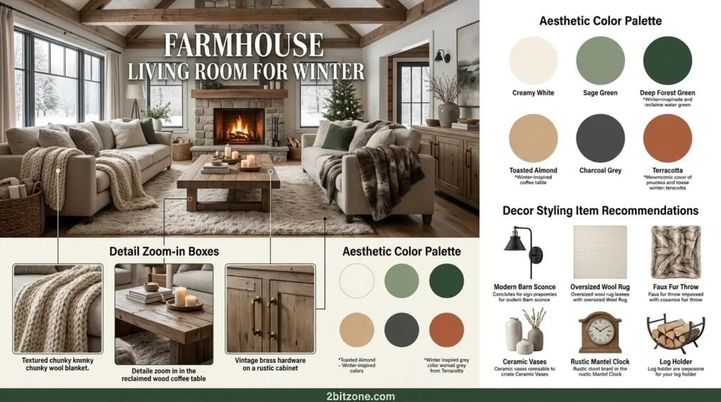 Farmhouse Living Room For Winter