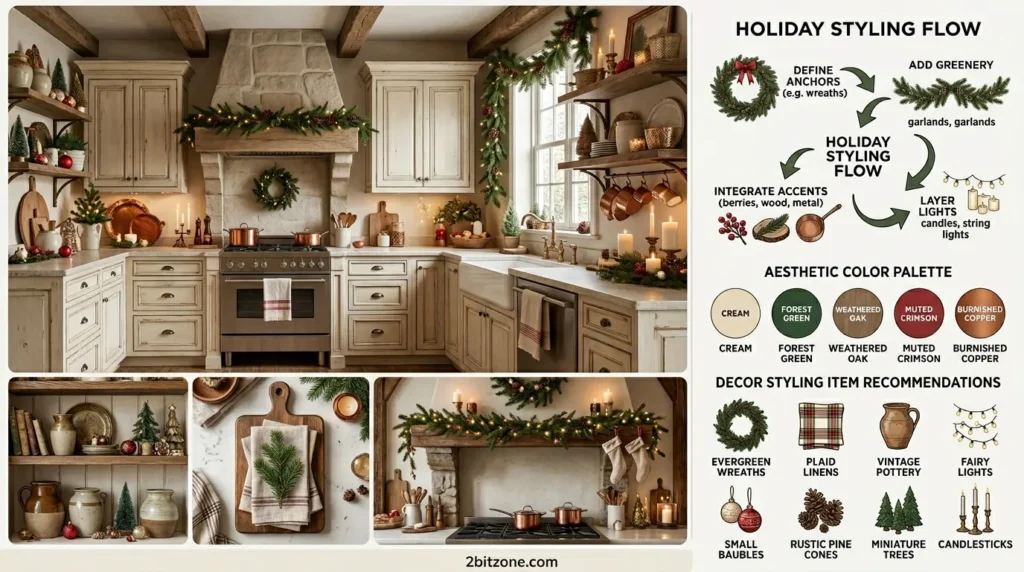 French Country Kitchen Christmas Decor
