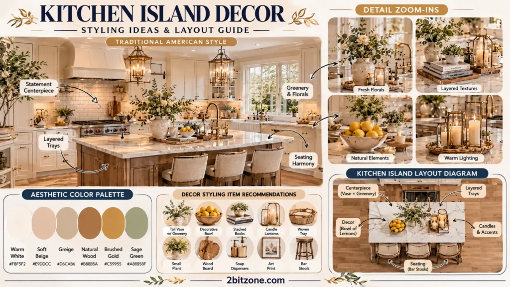 French Country Kitchen Island Decor