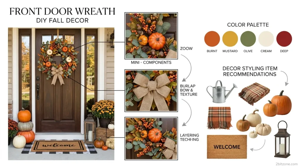 Front Door Wreath Diy Fall Decor