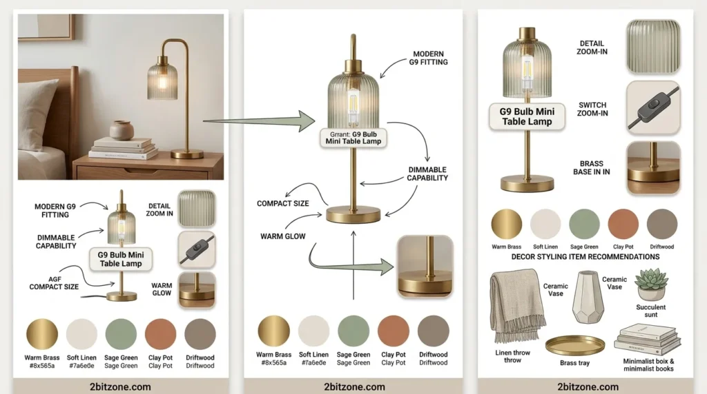 G9 Bulb Mini Table Lamp