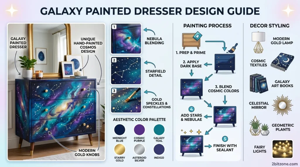 Galaxy Painted Dresser
