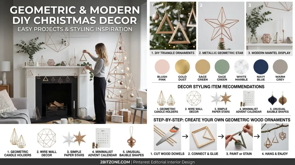 Geometric Modern Diy Christmas Decor