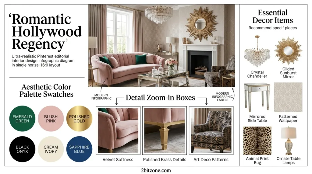 Glam Romantic Hollywood Regency