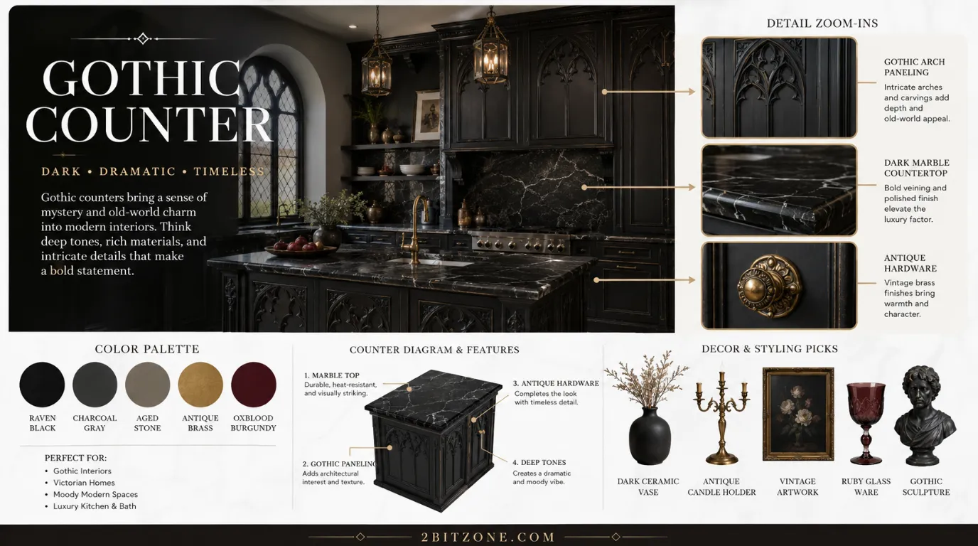 Gothic Counter Kitchen Counter Decor