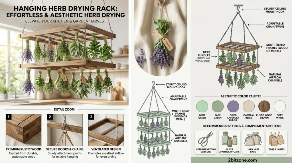 Hanging Herb Drying Rack