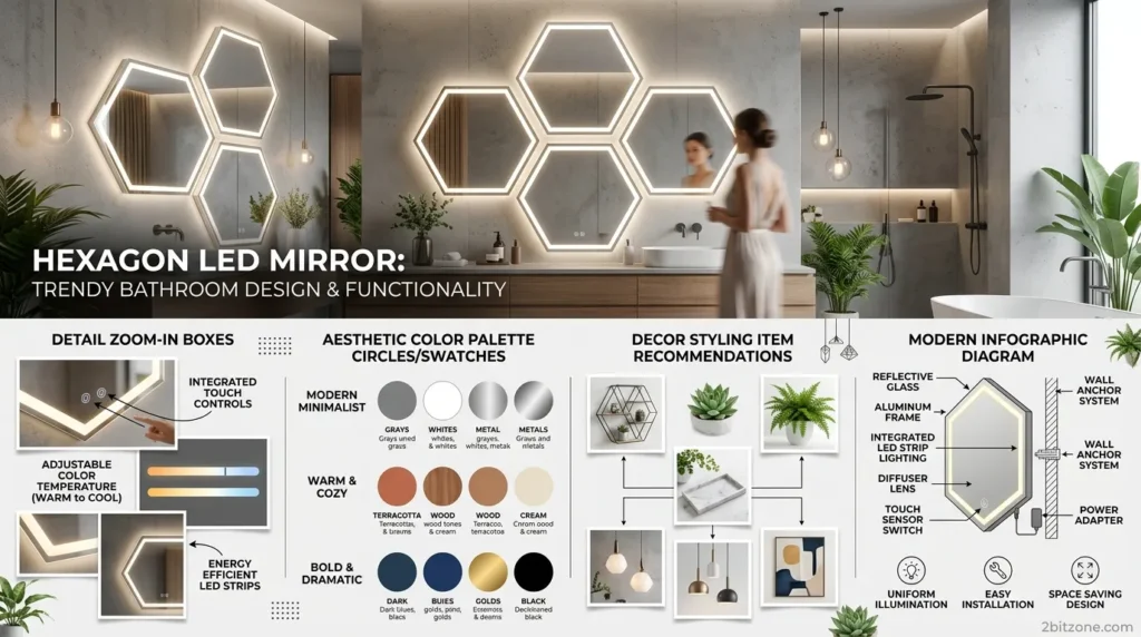 Hexagon Led Mirror
