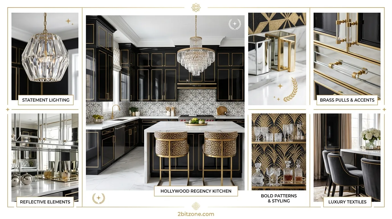Hollywood Regency Glam End Tables For Living Room