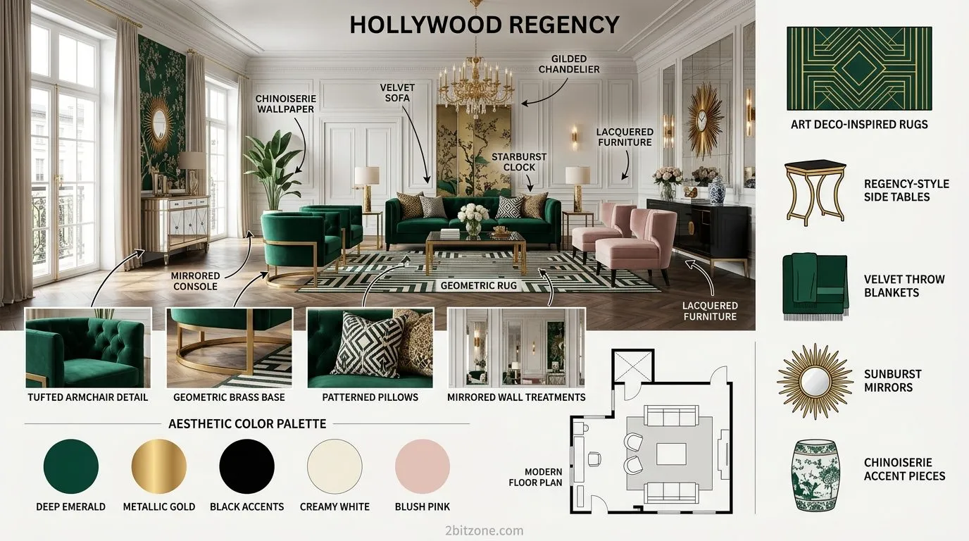 Hollywood Regency Regency Rug Sizes For Living Room