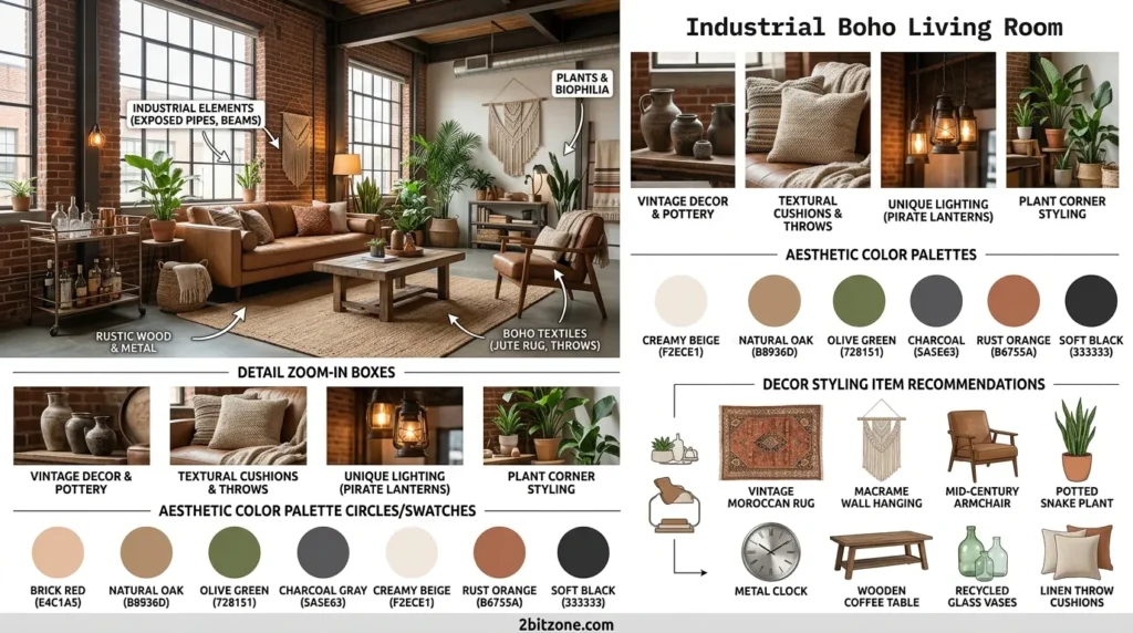 Industrial Boho Living Room