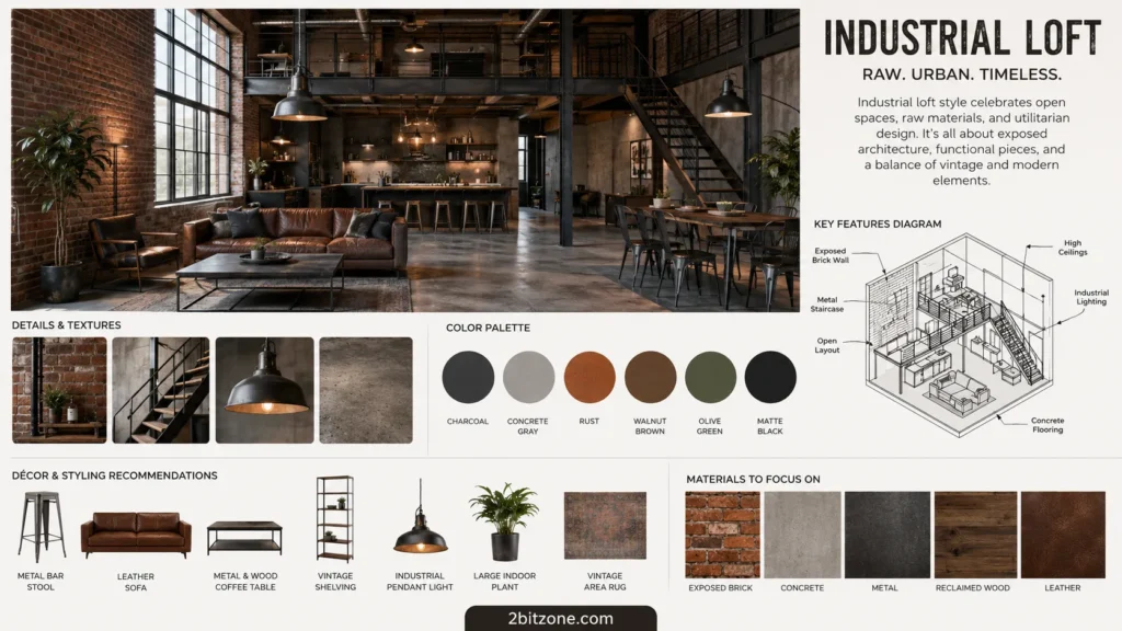 Industrial Loft teen bedroom decor