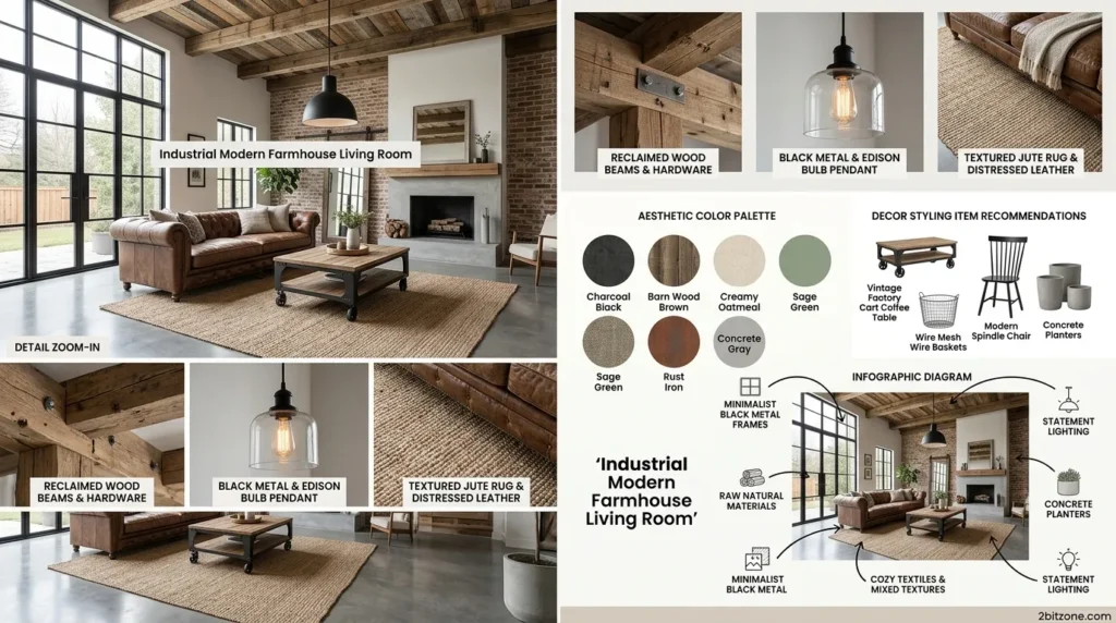 Industrial Modern Farmhouse Living Room