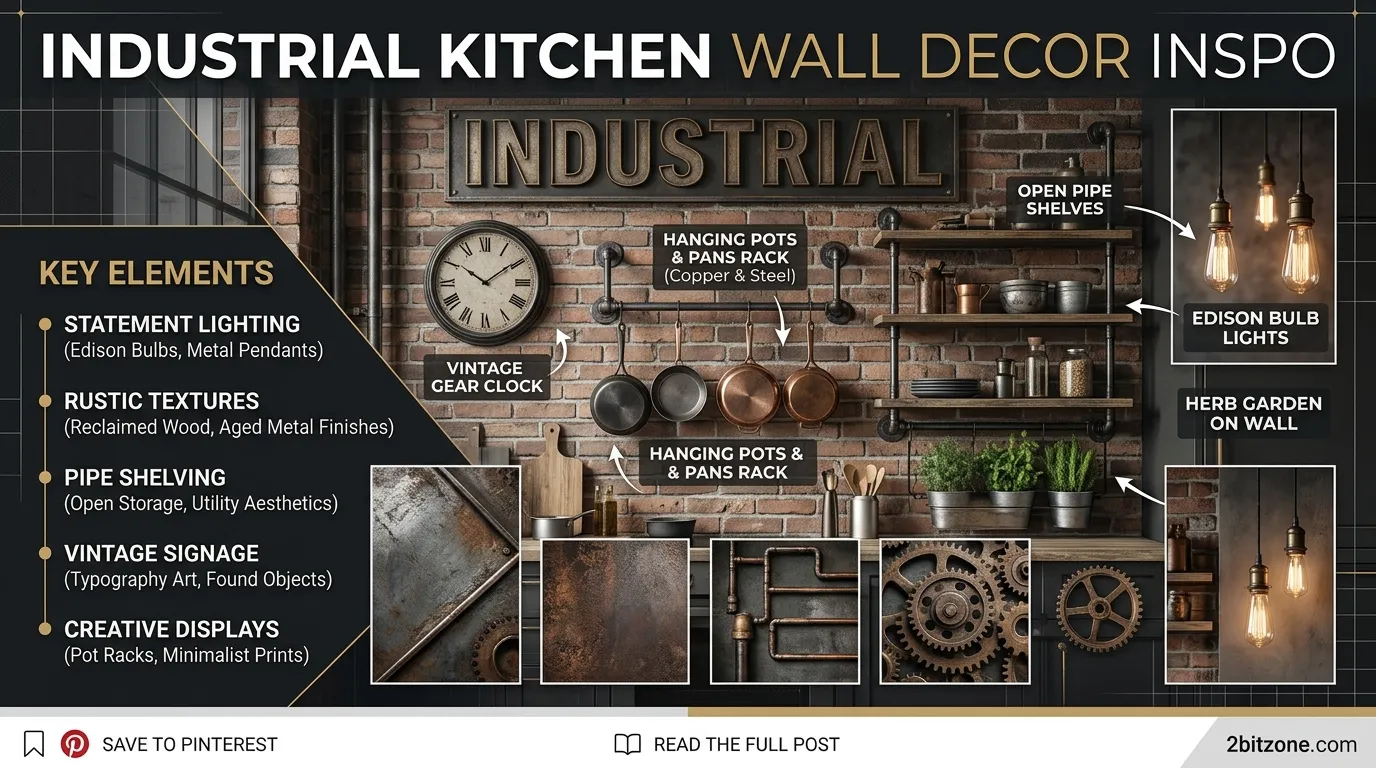 Industrial Kitchen Wall Decor