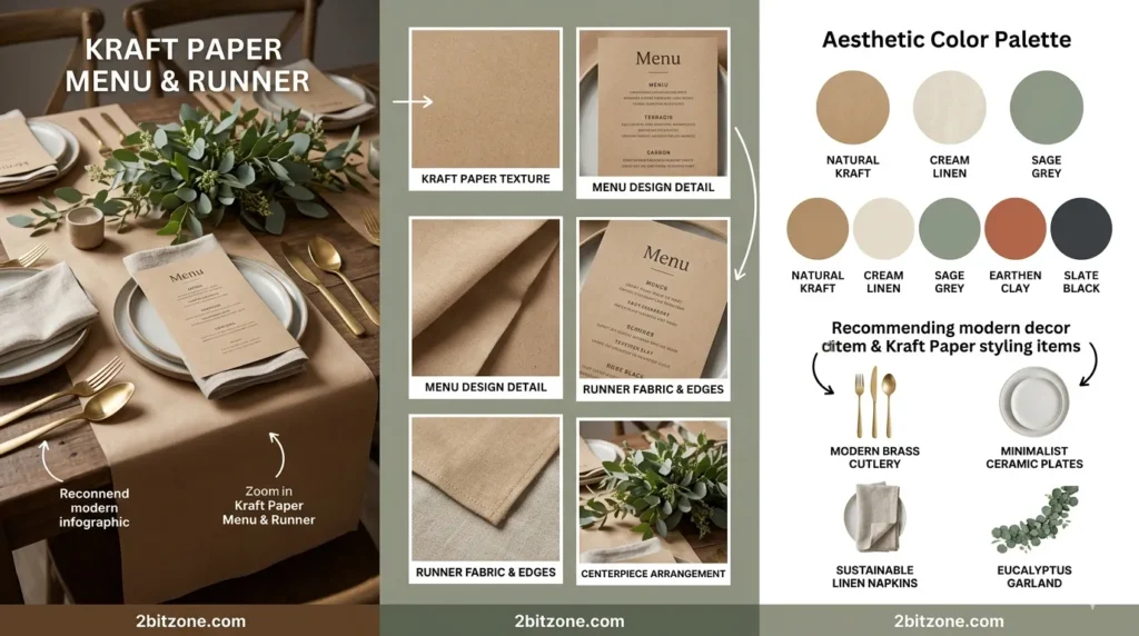 Kraft Paper Menu Runner