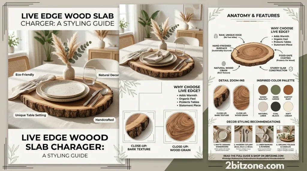 Live Edge Wood Slab Charger