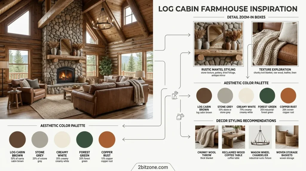 Log Cabin Farmhouse farmhouse bedroom decor