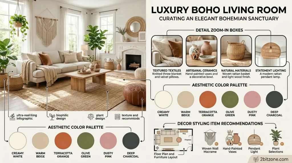 Luxury Boho Living Room