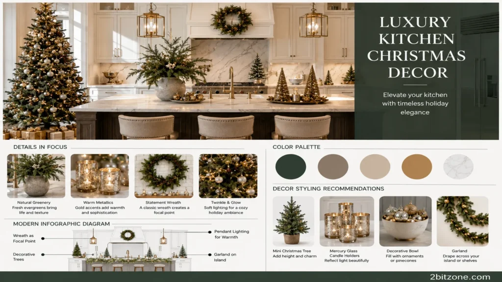Luxury Kitchen Christmas Decor