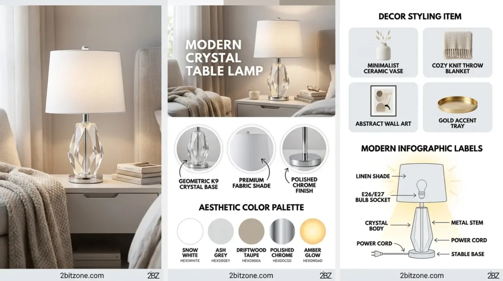 Modern Crystal Table Lamp