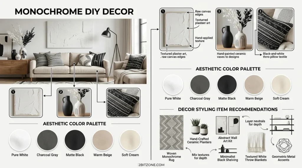 Monochrome Diy Decor